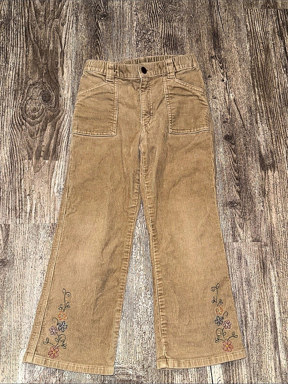 L.L.Bean Girls 6X/7 Brown Corduroy Pants